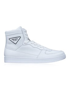 PRADA 2TG179 F0009 Sneakers-UK 5 Bianco Pelle, Gomma
