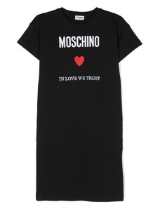 MOSCHINO KIDS Abito nero ''In love we trust''