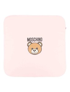 MOSCHINO KIDS Coperta rosa logo Teddy neonata