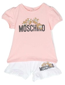 MOSCHINO KIDS Completo rosa/ bianco Teddy Bear