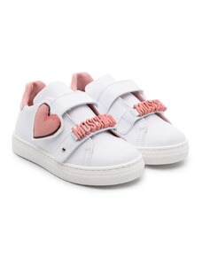MOSCHINO KIDS Sneakers bianca logo heart