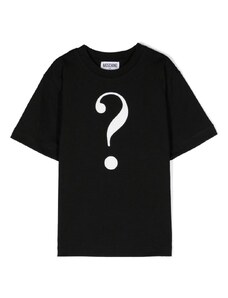 MOSCHINO KIDS T-shirt nera punto interrogativo