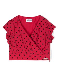 MOSCHINO KIDS Top rosso pois
