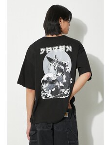 Alpha Industries t-shirt in cotone Japan Wave Warrior uomo colore nero 146513