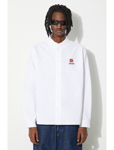 Kenzo camicia in cotone Boke Flower Crest Casual Shirt uomo colore bianco FD55CH4109LO.01