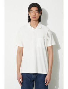 Universal Works polo in cotone Vacation colore bianco 30603.OFF.WHITE