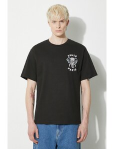 Kenzo t-shirt in cotone Elephant uomo colore nero con applicazione FE55TS1884SG.99J