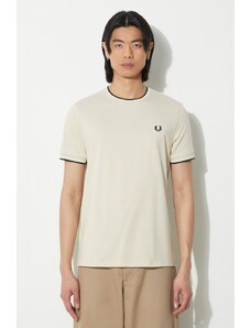 Fred Perry t-shirt in cotone Twin Tipped T-Shirt uomo colore beige M1588.U87
