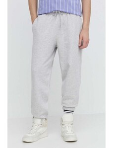Tommy Jeans pantaloni da jogging in cotone colore grigio
