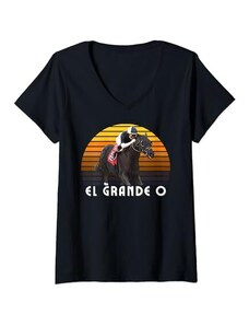 Handicapping Horse Gear Donna El Grande O Horse, Corsa di cavalli, Del Mar, Santa Anita Shirt Maglietta con Collo a V