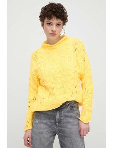 Desigual maglione in cotone colore giallo