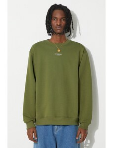 Drôle de Monsieur felpa in cotone Le Sweatshirt Slogan uomo colore verde D-SW142-CO127-KK