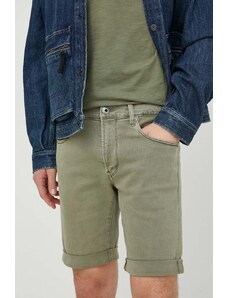 G-Star Raw pantaloncini di jeans uomo colore verde