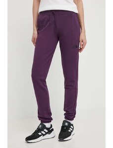 The North Face pantaloni da jogging in cotone colore violetto NF0A87E4V6V1
