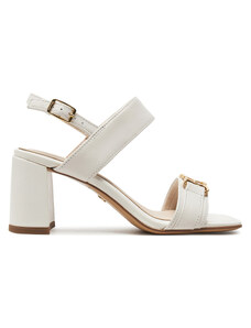 Sandalo da donna Tamaris in pelle intrecciata cuoio con zeppa bassa