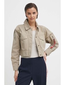 Alpha Industries giacca in cotone colore beige