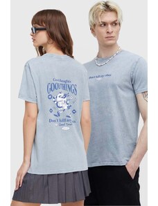 Kaotiko t-shirt in cotone colore blu