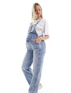 ASOS Maternity ASOS DESIGN Premaman - Salopette di jeans blu medio