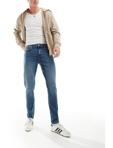 ASOS DESIGN - Jeans skinny lavaggio medio vintage-Blu