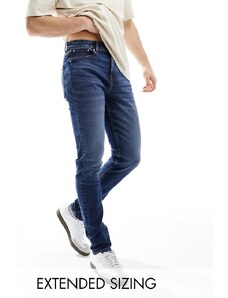 ASOS DESIGN - Jeans skinny lavaggio scuro vintage-Blu