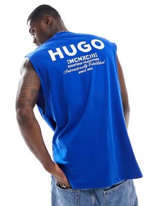 HUGO BLUE - Top senza maniche oversize blu