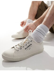 AllSaints - Underground - Sneakers basse in tela bianco sporco