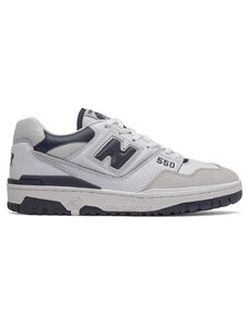 New Balance - 550 - Sneakers bianche e blu navy-Bianco
