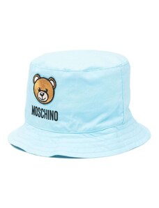 MOSCHINO KIDS Cappello azzurro ricamo Teddy Bear