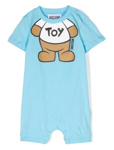 MOSCHINO KIDS Tutina azzurra Teddy bear Toy neonato