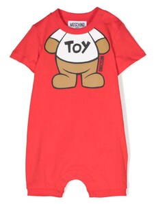 MOSCHINO KIDS Tutina rossa Teddy bear Toy neonato