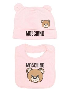 MOSCHINO KIDS Set cappello/bavetta Teddy bear rosa