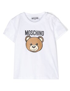 MOSCHINO KIDS T-shirt bianca stampa Teddy bear