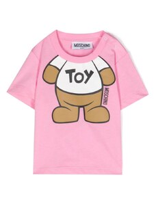 MOSCHINO KIDS T-shirt rosa Teddy bear toy neonata