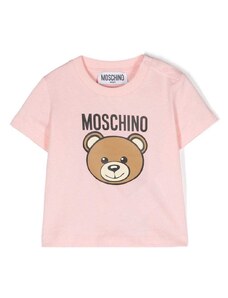 MOSCHINO KIDS T-shirt rosa stampa Teddy Bear