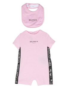 BALMAIN KIDS Set tutina/ bavetta rosa neonata