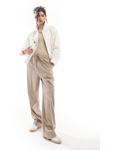 ASOS DESIGN - Camicia giacca in twill di cotone écru con tasca-Bianco