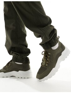ASOS DESIGN - Chunky sneakers kaki in maglia-Verde