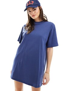 ASOS DESIGN - Vestito T-shirt corto oversize blu navy