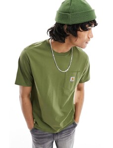 Carhartt WIP - T-shirt kaki con tasca-Verde