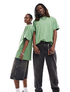 Weekday - T-shirt oversize unisex verde - In esclusiva per ASOS