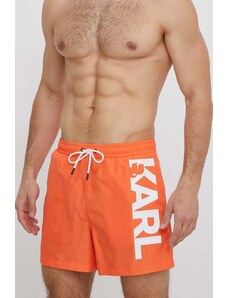 Karl Lagerfeld pantaloncini da bagno colore arancione