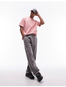 Topman - T-shirt oversize color rosa slavato