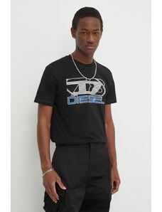Diesel t-shirt in cotone T-DIEGOR-K74 uomo colore nero A12502.0GRAI