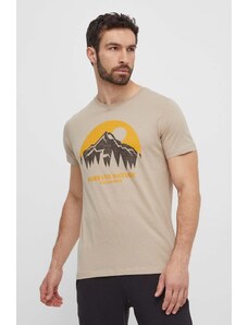 Fjallraven t-shirt in cotone Nature uomo colore beige F87053