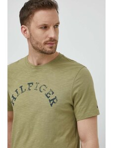 Tommy Hilfiger t-shirt in cotone uomo colore verde MW0MW34432