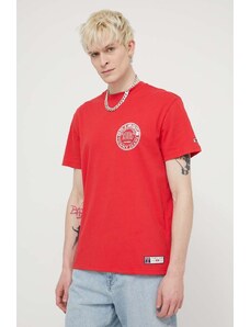 Tommy Jeans t-shirt in cotone Archive Games uomo colore rosso DM0DM19545
