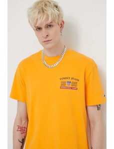 Tommy Jeans t-shirt in cotone Archive Games uomo colore giallo DM0DM19545
