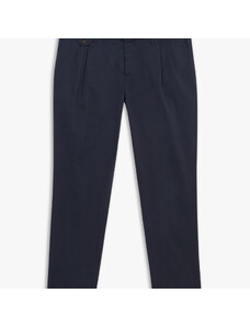 Brooks Brothers Pantalone chino navy regular fit in cotone con doppia pince - male Pantaloni casual Navy 30