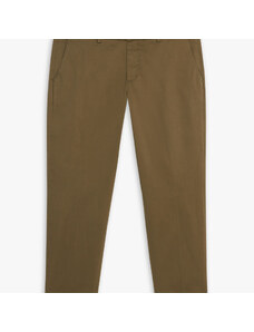 Brooks Brothers Pantalone chino verde militare relaxed fit in cotone doppio ritorto - male Pantaloni casual Militare 30