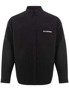 Camicia nera Over Fit Balenciaga 39 Nero 2000000017112 1001254600010